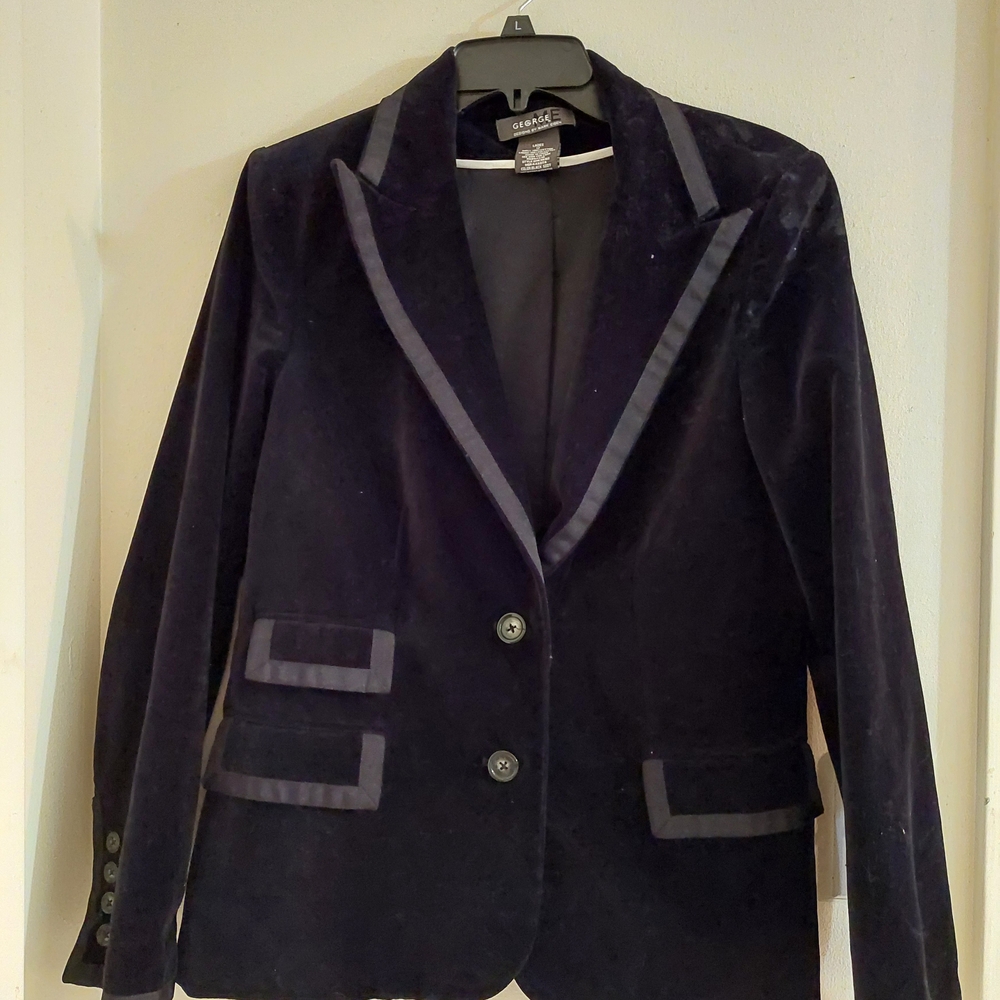 George Black Blazer with Elegant Trim
